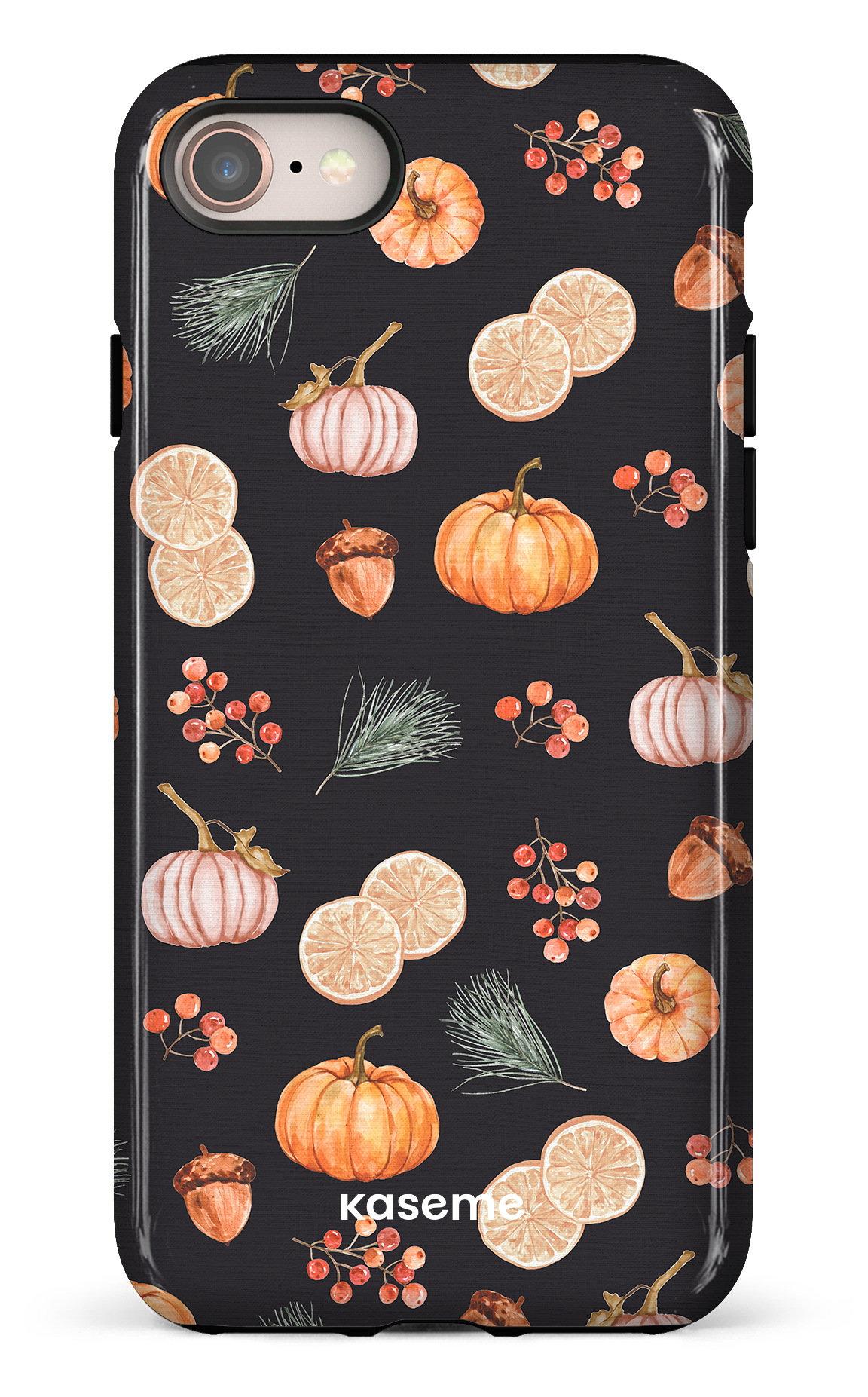 Pumpkin Garden Black - iPhone 8
